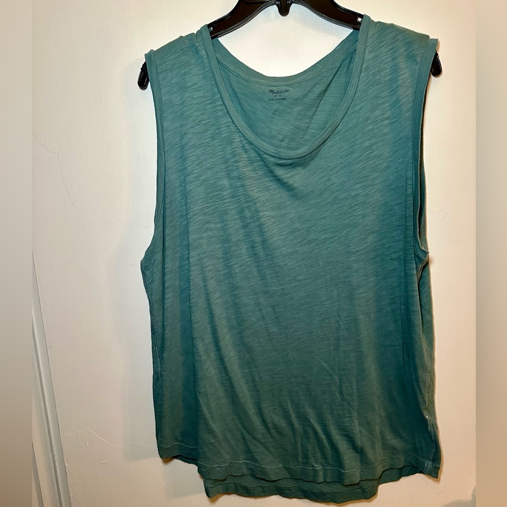 Madewell blue relaxed tank size Large